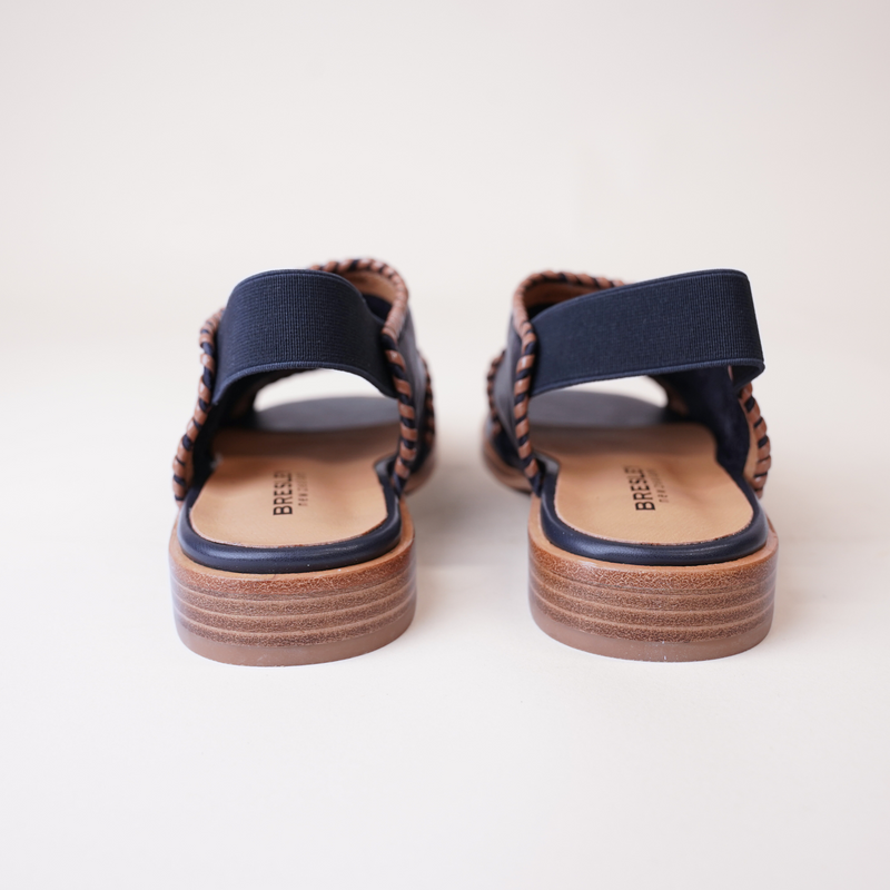 Serenade Navy/ Tan Leather Sandals