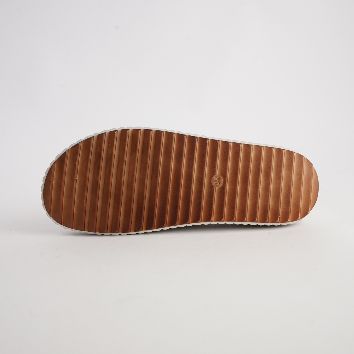 Solena White Leather Slides - SALA | Shouz