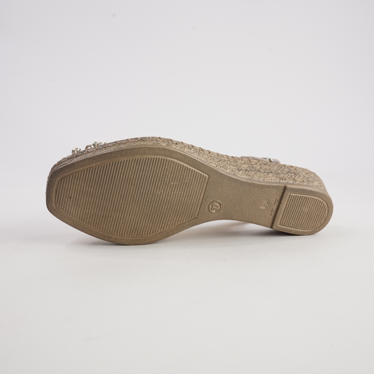 Erica Platino Leather Espadrille Wedges - SALA | Shouz