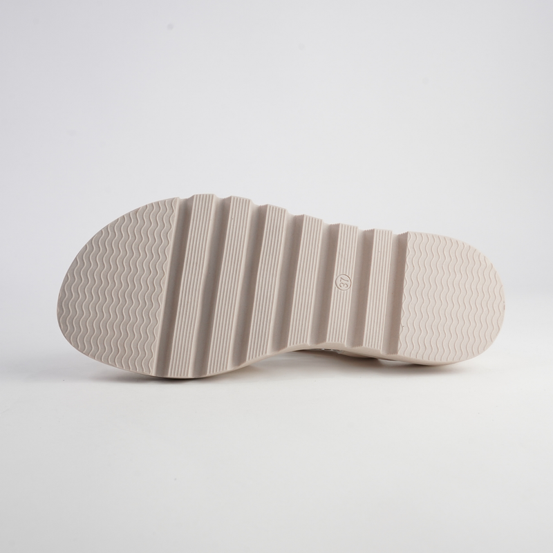 Simm Ivory Patent Leather Sandals