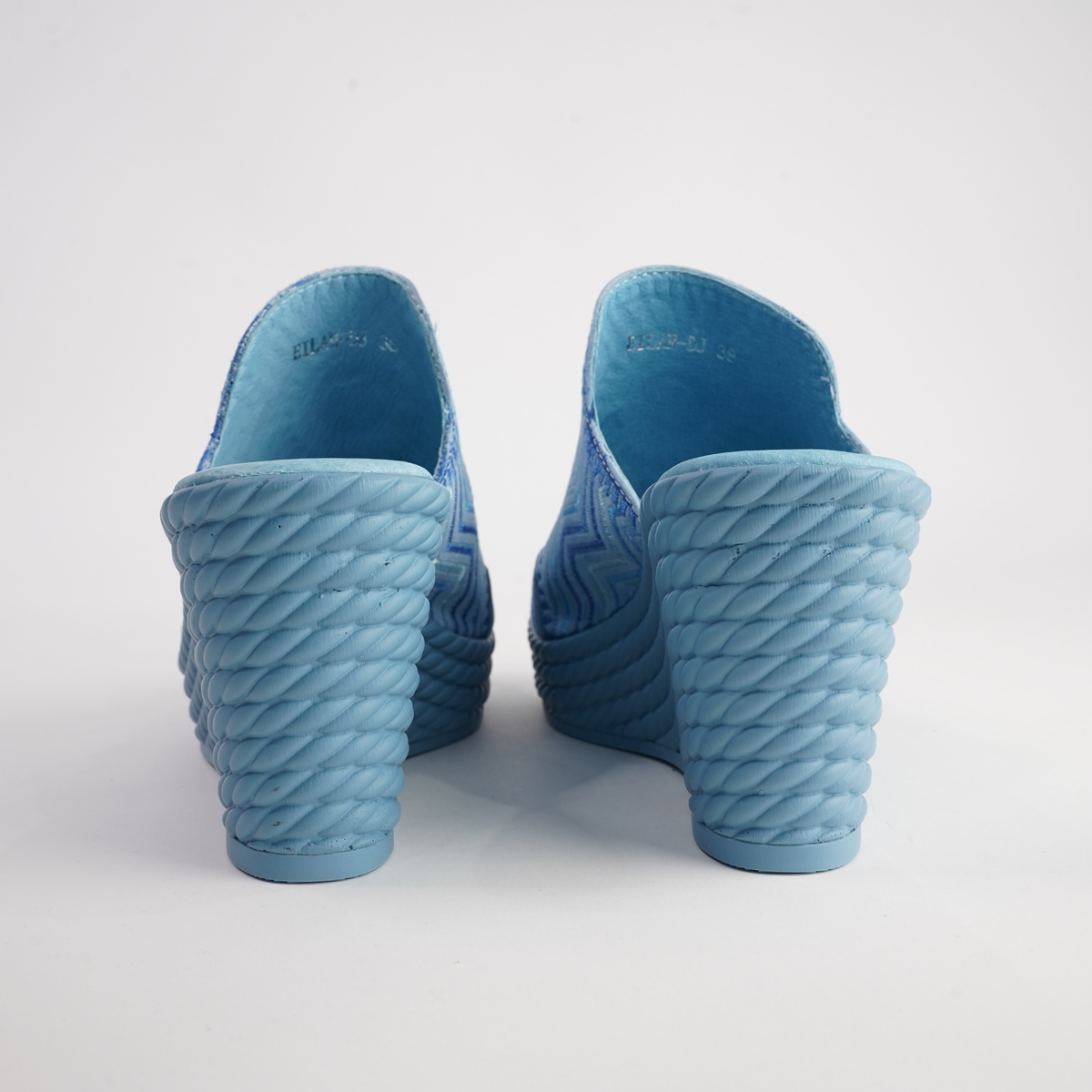 Eilam Blue Multi Leather Heels - DJANGO AND JULIETTE | Shouz