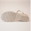 Dione White/ Silver Leather Sandals