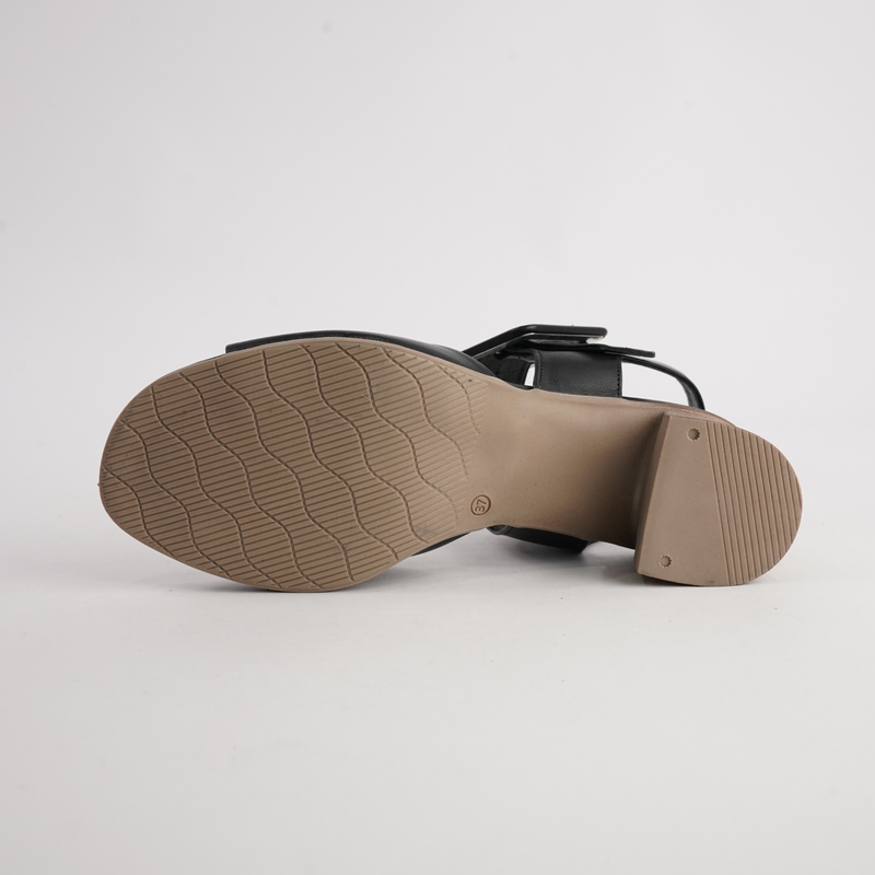 San Anton Black Leather Heels