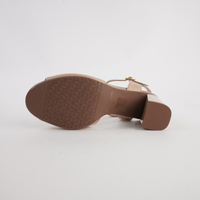 Brooke Natural/ Warm Taupe Leather Heels