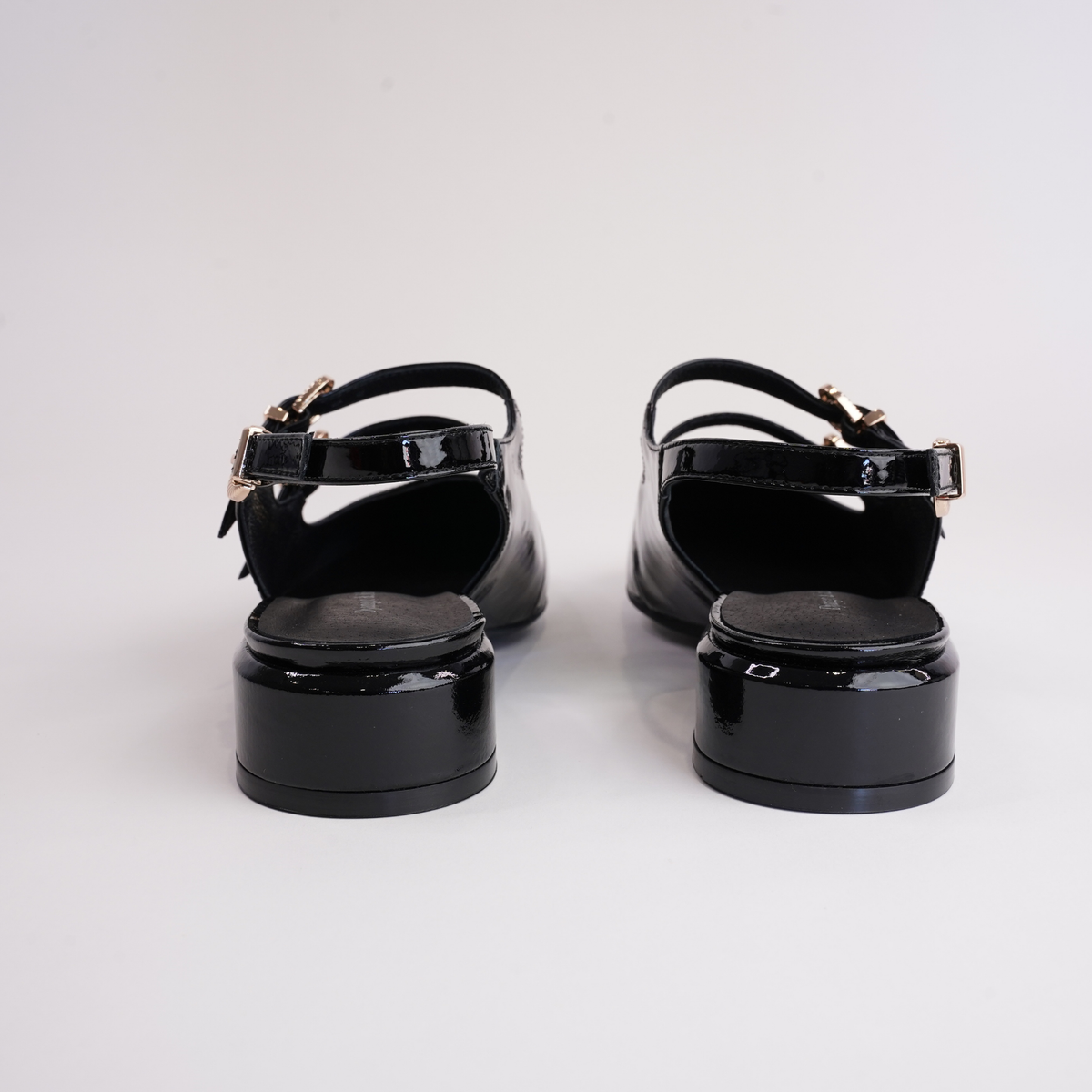 Viraz Black Patent Leather Heels - DJANGO AND JULIETTE | Shouz