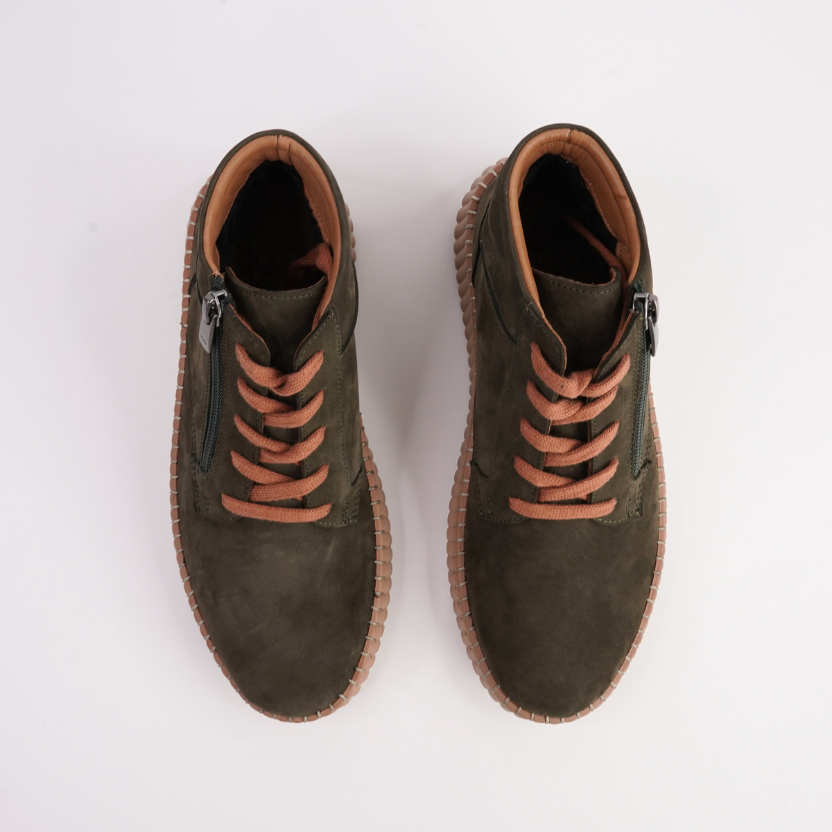 Venetzia Dark Olive Nubuck Boots - SALA | Shouz