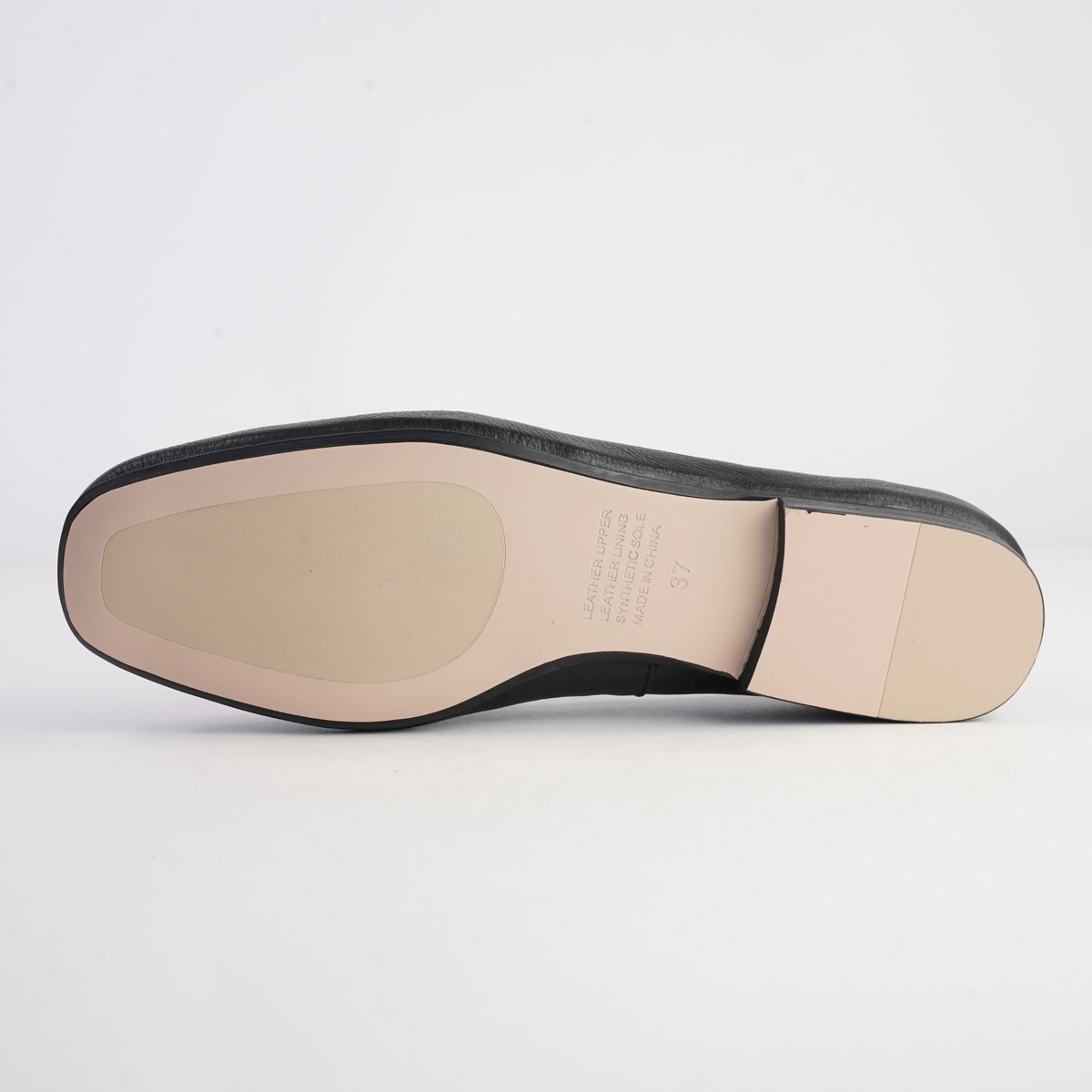 Marcee Black Leather Flats - TOP END | Shouz