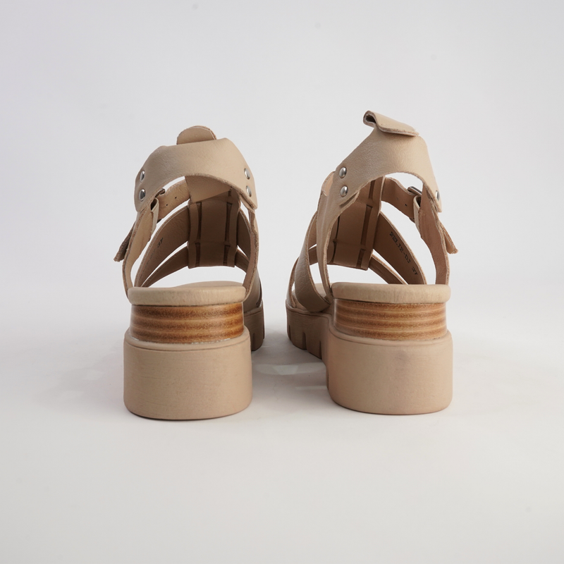 Relie Camel Leather Sandals