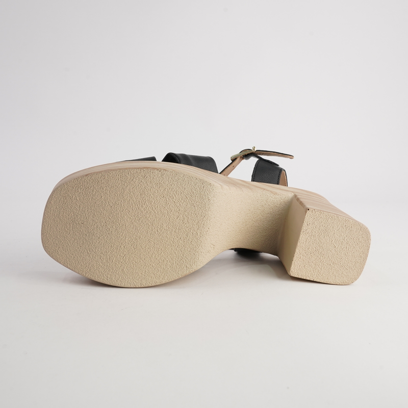 Odessa Negro Leather Heels