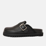 Merchah Black Leather Mules - MOLLINI | Shouz