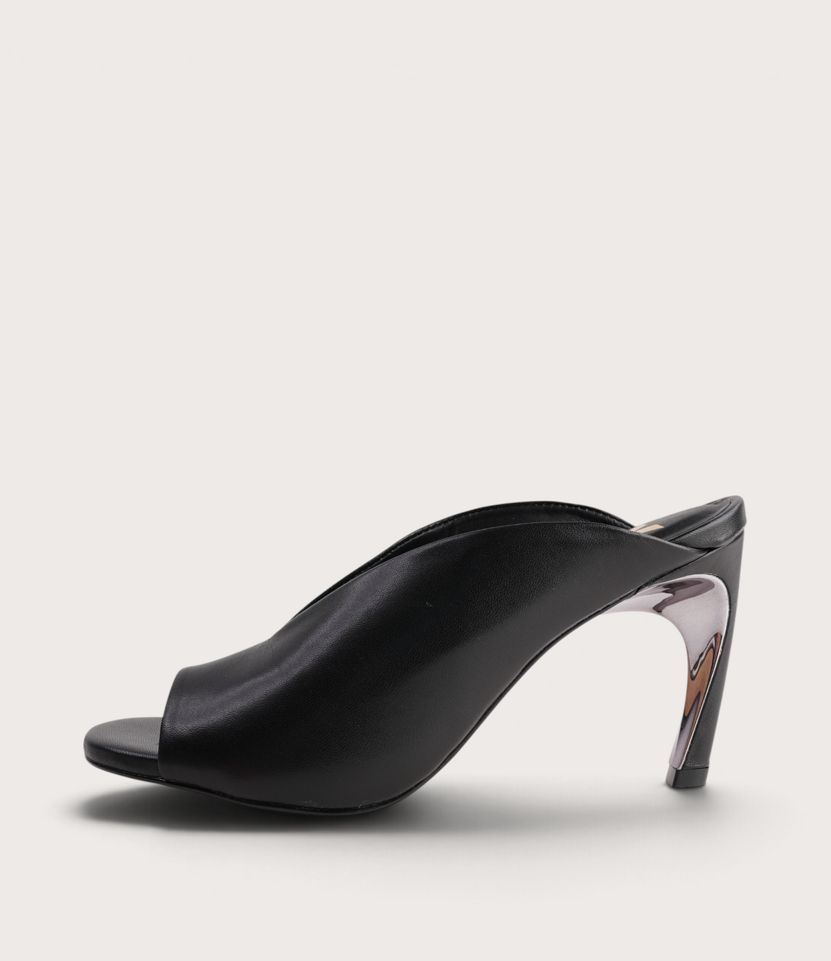 Xalina Black Leather Heels - NU BY NEO | Shouz