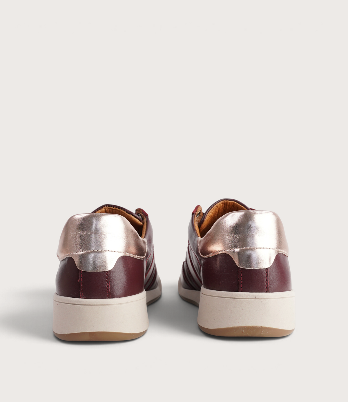 Sage Burgundy Leather Sneakers - SALA | Shouz
