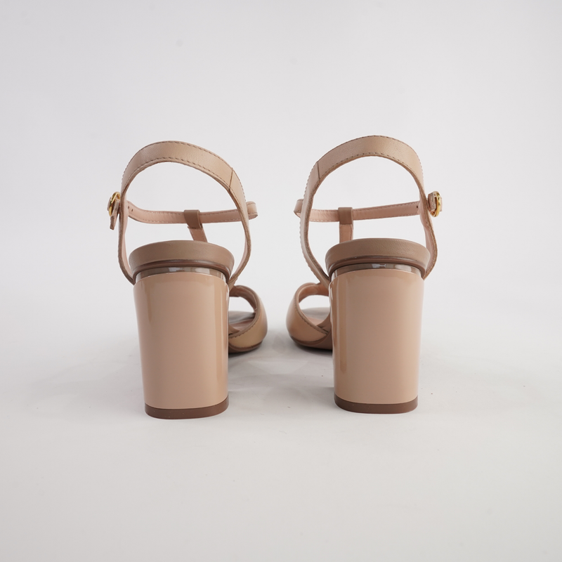 Brooke Natural/ Warm Taupe Leather Heels
