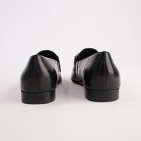 Ilysa Black Polish Leather Loafers - DJANGO AND JULIETTE | Shouz