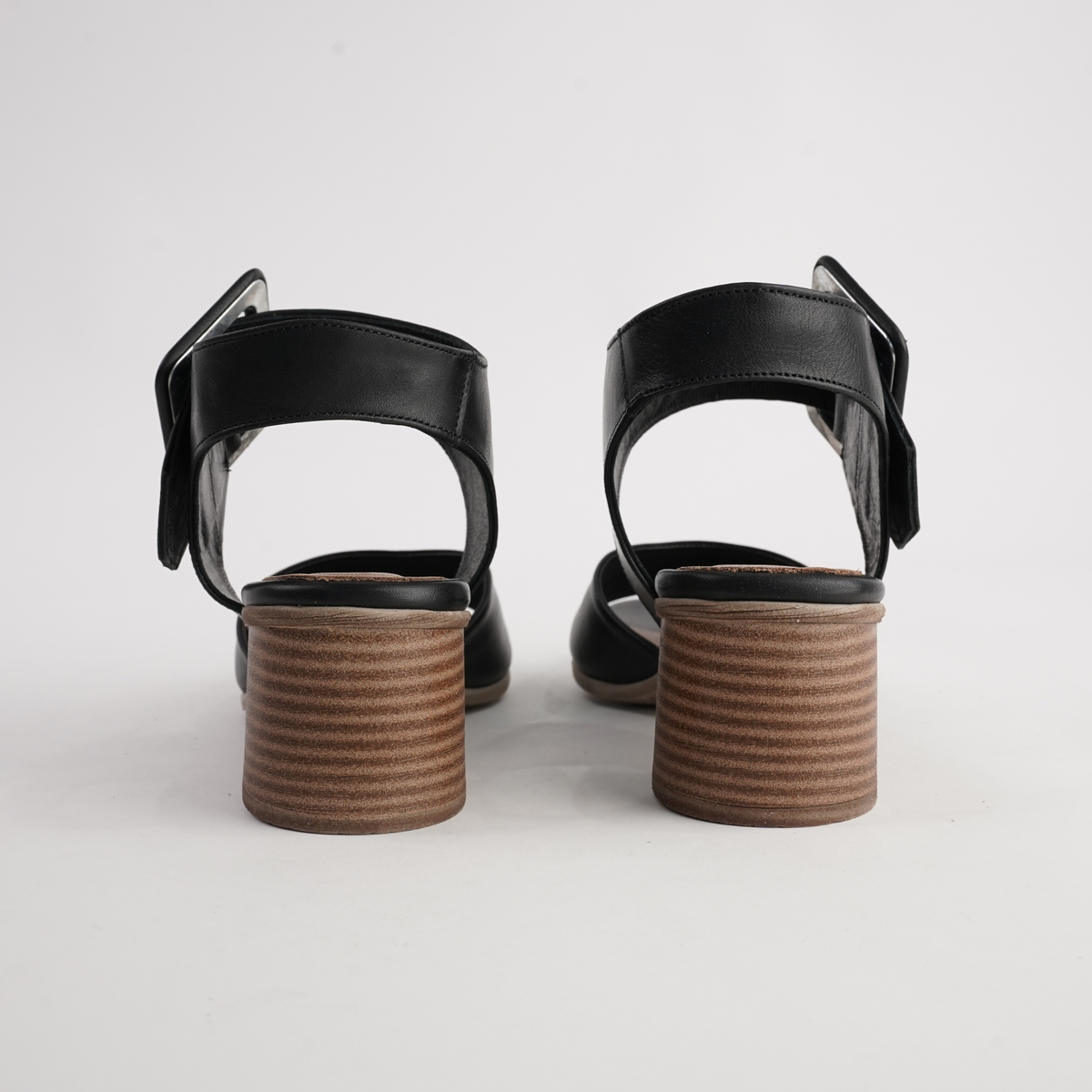 San Anton Black Leather Heels - SALA | Shouz