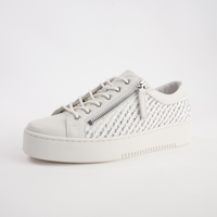 Lelah Ivory Multi Leather Sneakers
