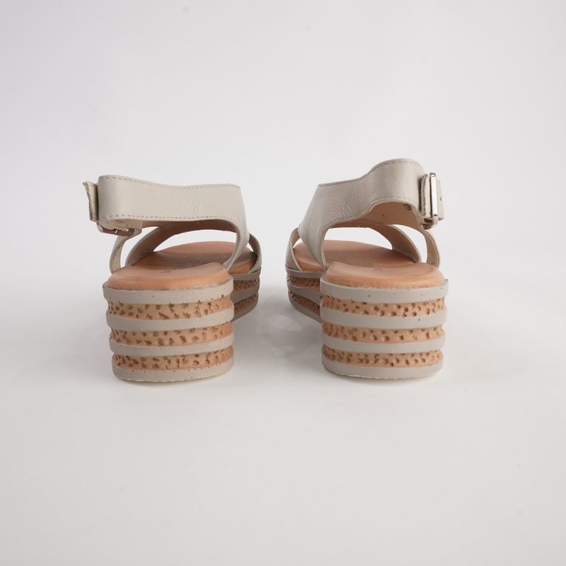 Christa Almond Leather Sandals