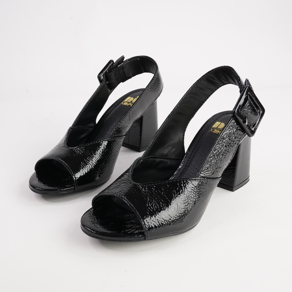 Mentha Black Patent Heels - NU BY NEO | Shouz