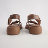 Ele Pecan Leather Sandals