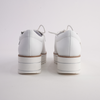 Nabie White/ White Sole Leather Sneakers
