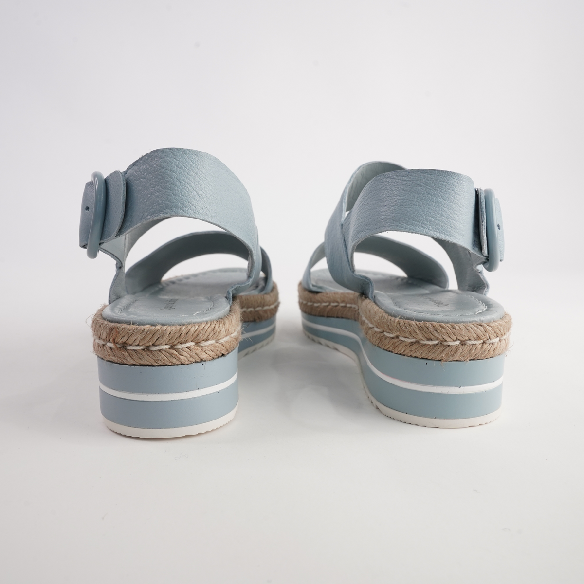Atha Denim Leather Sandals - DJANGO AND JULIETTE | Shouz