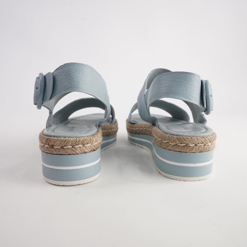 Atha Denim Leather Sandals