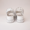 Debacle White/Silver Leather Sandals