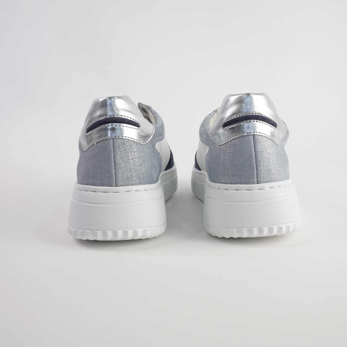 Demi White/ Denim Leather Sneakers - GABOR | Shouz