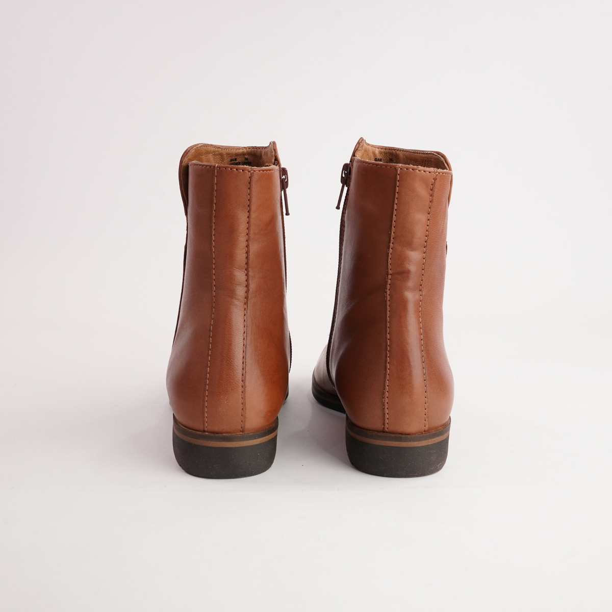 Gaib Brandy Leather Ankle Boots