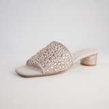 Heda Nude Multi Leather Heels