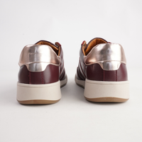 Sage Burgundy Leather Sneakers - SALA | Shouz