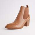 Zubia Tan/ Natural Leather Ankle Boots