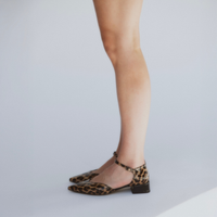 Munich Ocelot Patent Leather Flats - WITH GRACE | Shouz