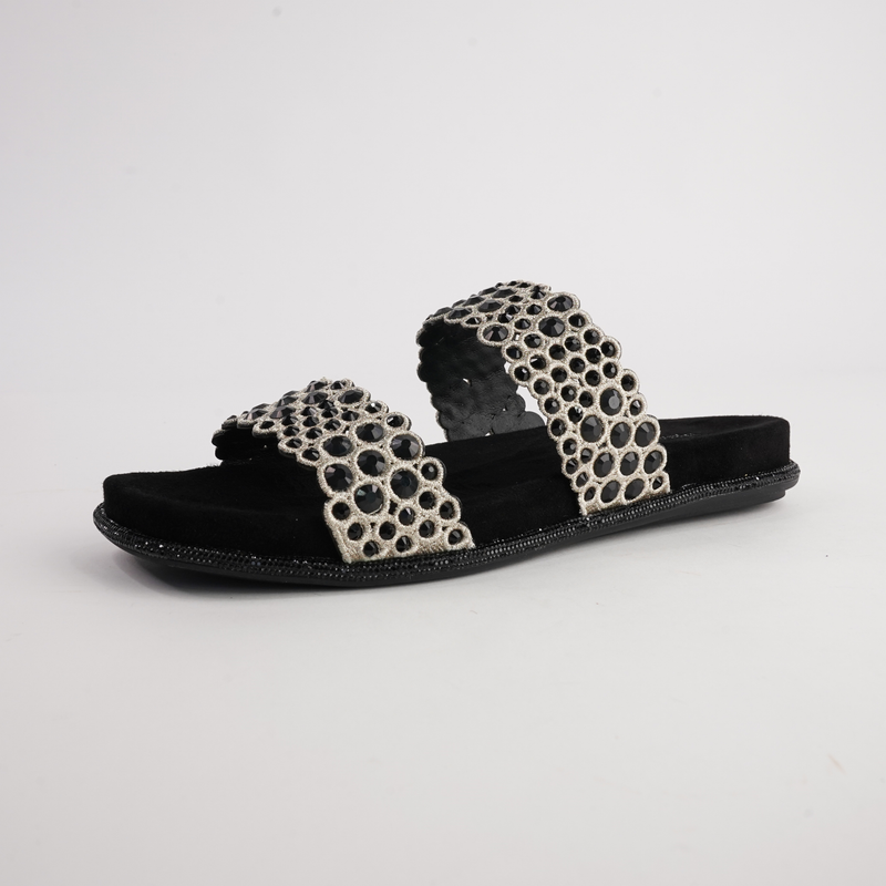 Yerba Black/ Gold Multi Slides