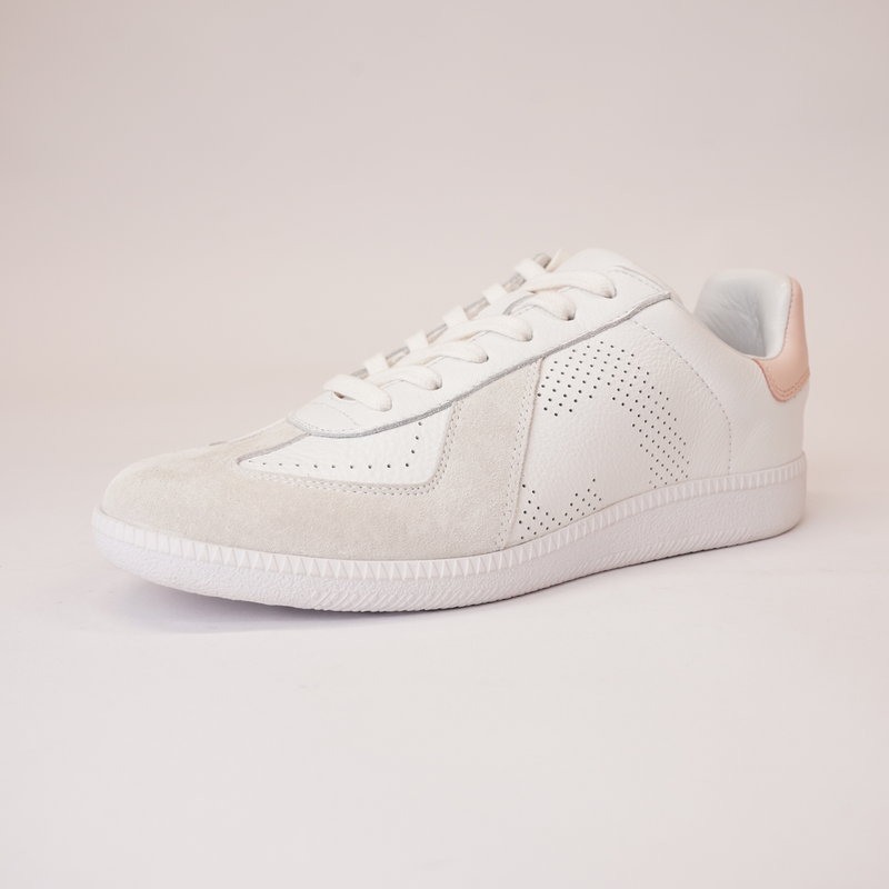 Pace 2 White/Snow Pink Leather Sneakers