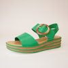 Cubbie Emerald Leather Sandals