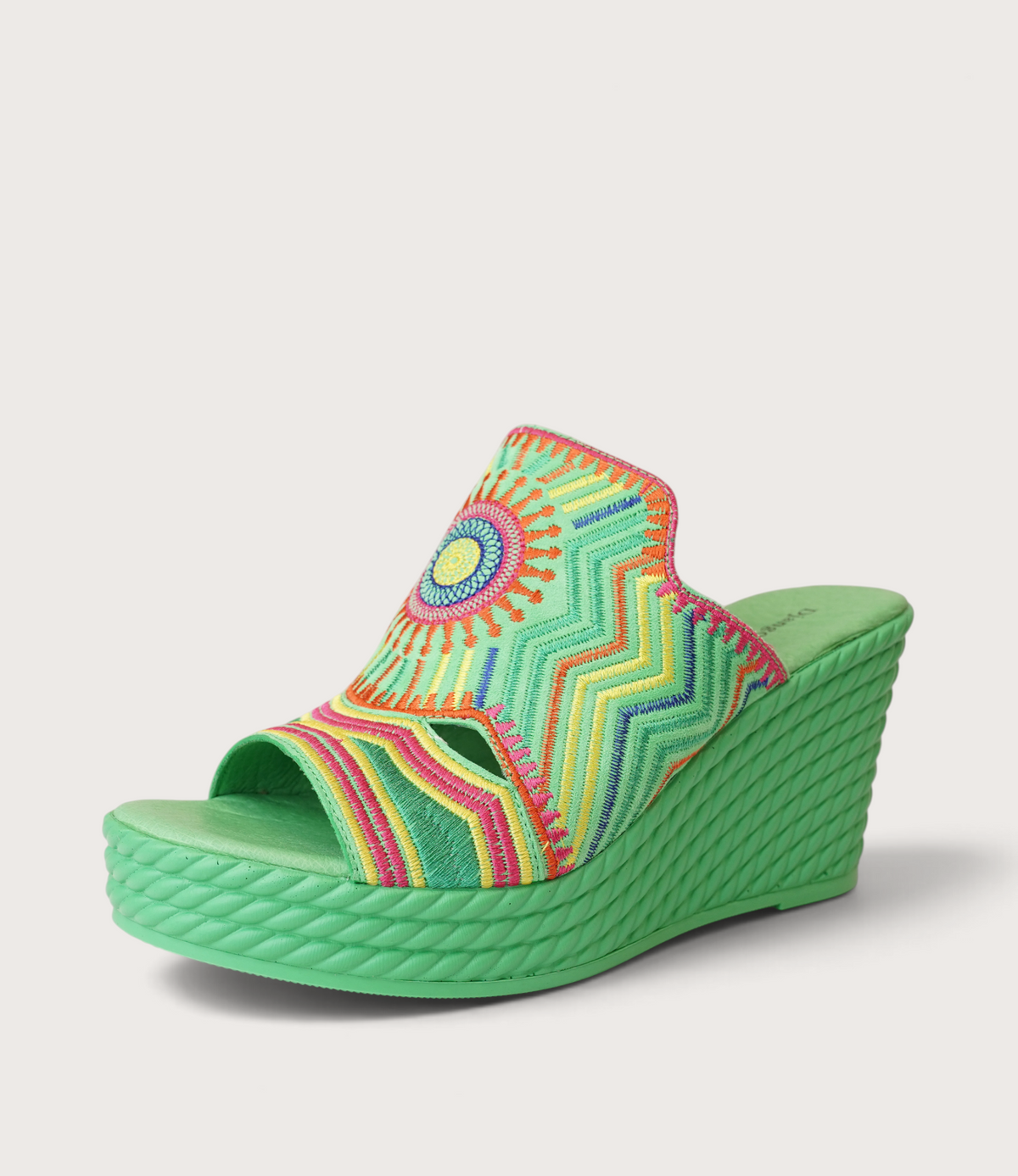 Eilam Lime Multi Leather Heels