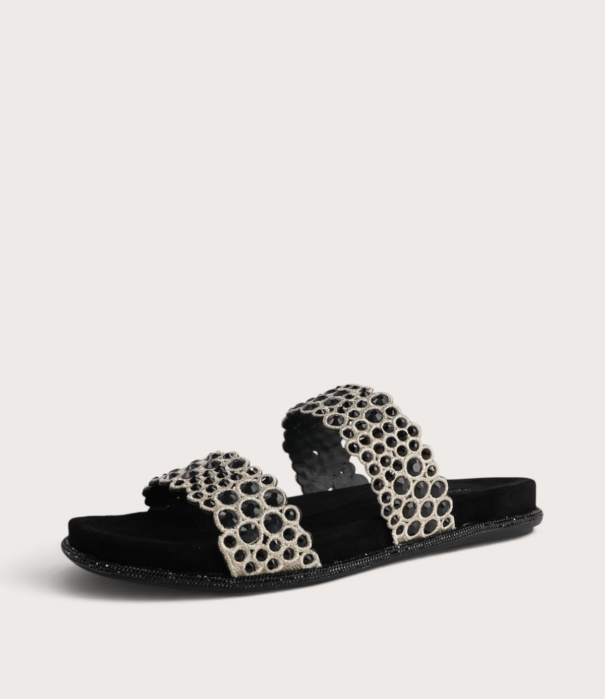 Yerba Black/ Gold Multi Slides