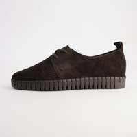 Huston Choc Suede Leather Sneakers - DJANGO AND JULIETTE | Shouz