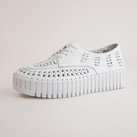 Brodies White Leather Sneakers