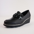 4668 Black Leather/black Patent Loafers
