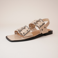 Savina Latte Patent Leather Sandals