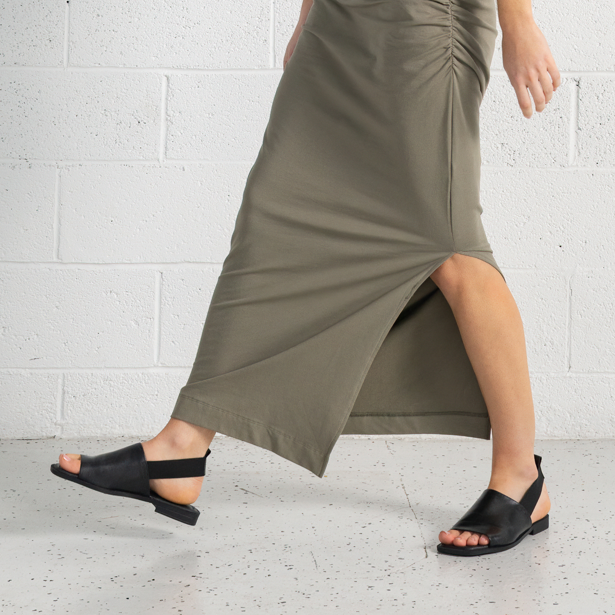 Snob Black Leather Flats
