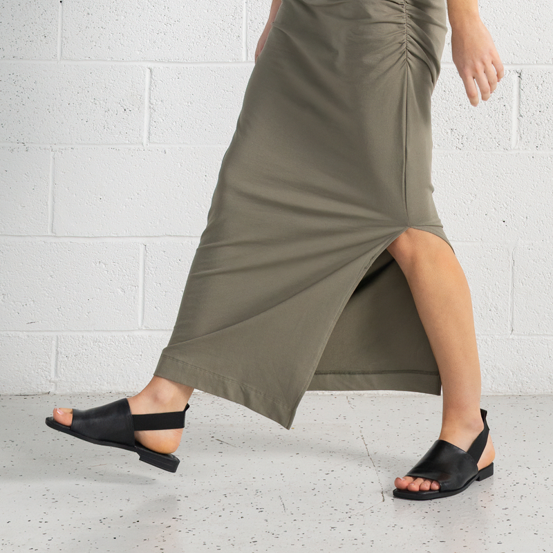 Snob Black Leather Flats