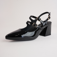 Maisha Black Patent Leather Heels