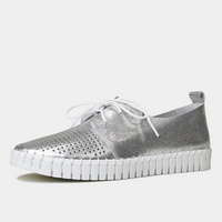 Huston Silver Leather Sneakers