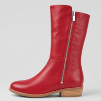 Lomar Dark Red Leather Calf Boots - DJANGO AND JULIETTE | Shouz