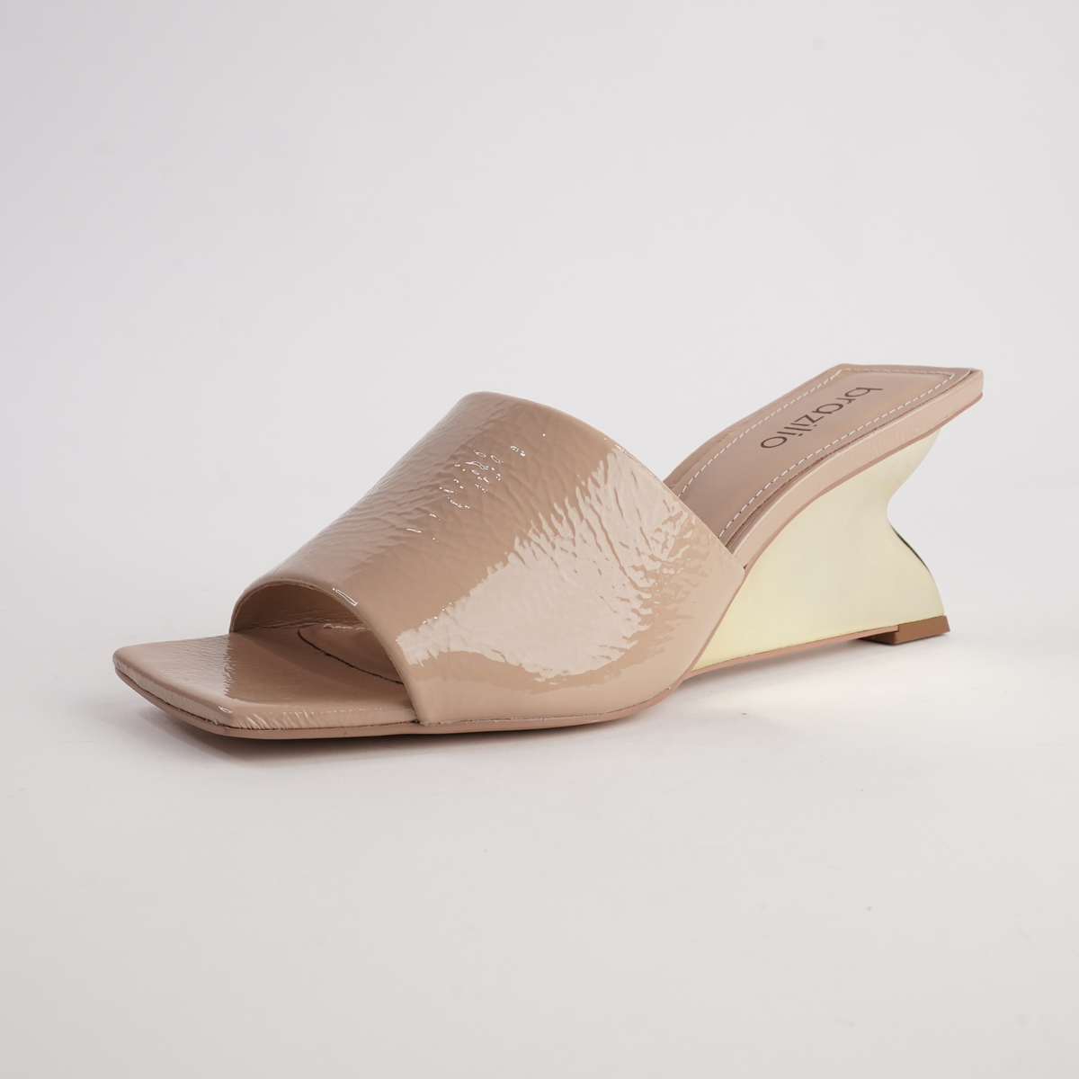 KL7040001 Nude Patent Wedges - BRAZILLIO | Shouz