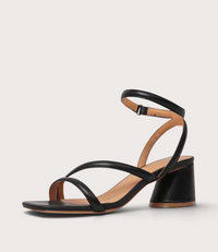 Petricia Black Leather Heels