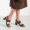 Jully Black/ Black Heel Leather Heels